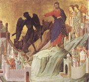 Duccio di Buoninsegna The Tempration of Christ on the Mountain oil on canvas